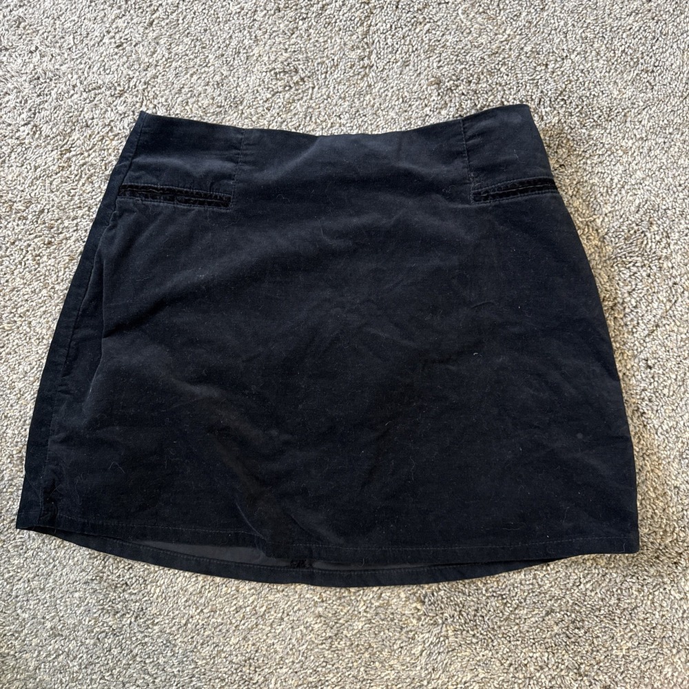 Copper Key Women's Velvet‎ Mini Skirt Black Size Large
